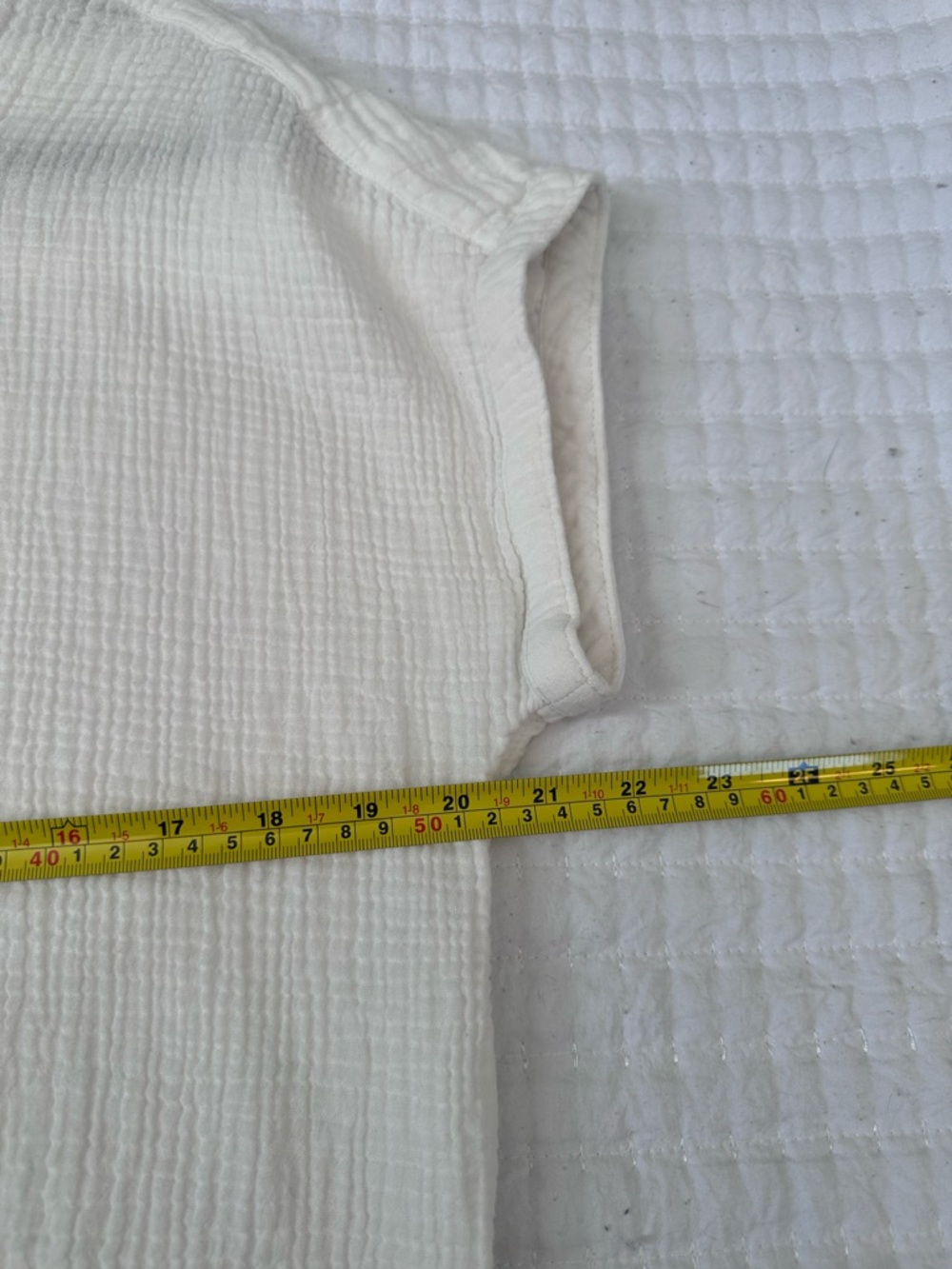 Faherty White Dream Cotton Gauze Desmond Short Sleeve Blouse - Picture 7 of 7